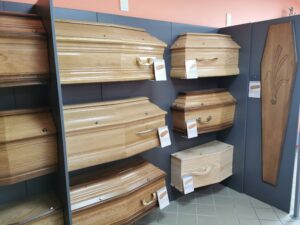 presentoir cercueils